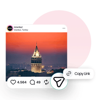 Salin tautan pos Instagram untuk giveaway