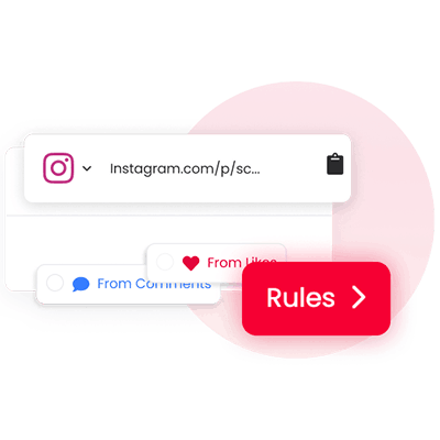 Tempel tautan Instagram untuk memulai giveaway